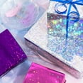thumbnail image 4 of EP Holographic Foil Wrapping Paper - Mini Roll - Pink Dot/Purple Star/Silver Cracked Ice Print for Birthday, Wedding Shower, Holiday - 17 x 120 inches - 3 Rolls (42.5 sq.ft.ttl.), 4 of 14