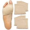 thumbnail image 1 of ZenToes Metatarsal Pads for Men and Women - Ball of Foot Pain Relief Cushions for Sesamoiditis Metatarsalgia Morton's Neuroma - 2 Pairs Fabric Sleeves with Gel Inserts (Medium Beige), 1 of 1