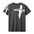 thumbnail image 5 of Christian Shirts for Men Summer Short Sleeve Crewneck Christian Cross Graphic Tee Shirt Casual Cool T-Shirts, 5 of 5
