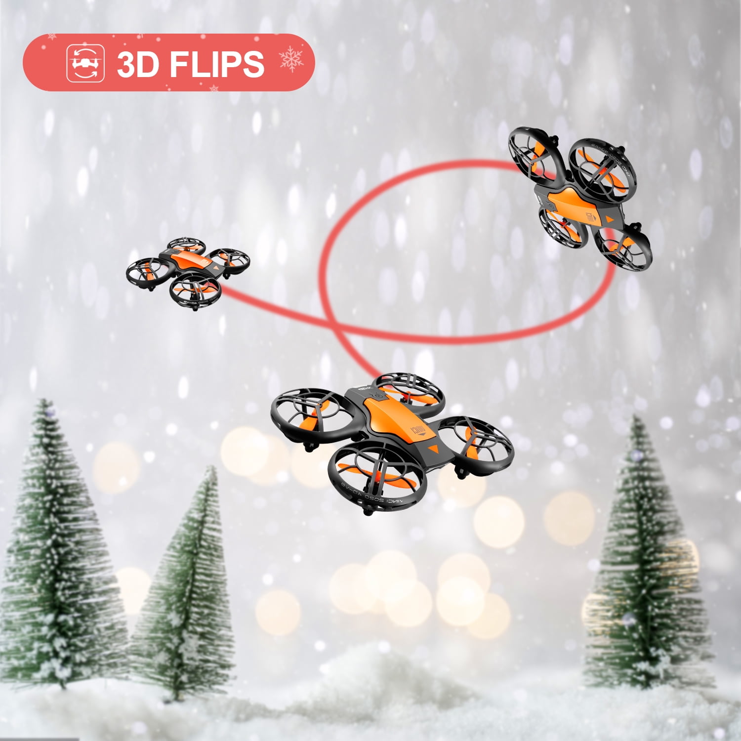 4DRC V8c Drone with 720P HD Camera for Adults and Children FPV Real-Time Video, 2 Modular Batteries and Storage Bag, Orange
