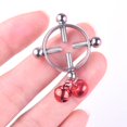 thumbnail image 2 of Colorful Circle Round Bell Screw Puncture Pierced Nipple Shield Ring R00436 Red, 2 of 2