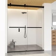 thumbnail image 7 of Marcelo 60" W x 76" H By Pass Shower Door in Matte Black with Clear Glass, 7 of 7