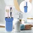 thumbnail image 1 of HEANUJJ Porta Y Pasta Dental De Plástico Azul Compacto Para Almacenamiento Y Fácil Transporte, 1 of 8