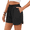 Black, variant on Women's Casual Elastic Waist Shorts with Side Pockets - Lightweight Summer Lounge Shorts for Beach & Daily Wear