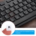 thumbnail image 5 of Unique Bargains English & Japanese Keyboard Stickers Universal Keyboard Cover Frosted, White Background Black Lettering 2pcs, 5 of 5