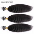 thumbnail image 4 of Benehair Human Hair Extensions Afro Kinny Straight Micro Loop Microlinks Remy Hair Full Head 1g Black Thick 100g, 4 of 8