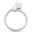 thumbnail image 3 of Luxe Jewelry Designs Women's Rhodium Plated Ring with Synthetic White Pearl - Size 7 (Pack of 2), 3 of 4