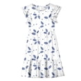 thumbnail image 4 of Robe d'Été pour Femme Wo-Fusoul, Robe Décontractée à Manches à Volants à Double Couche et Col Rond, Tissu Extensible Doux pour le Quotidien, 4 of 8