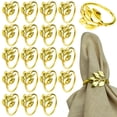 thumbnail image 1 of Juego de 20 servilleteros de hojas, servilletero de Metal, servilleteros de mesa para fiestas de mesa de comedor todos los días, 1 of 6