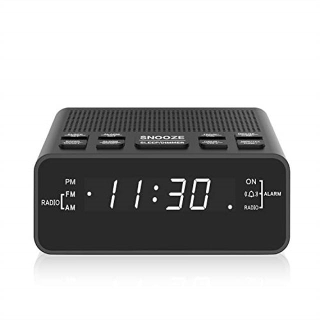 clock radio, digital am fm alarm clock radio for bedroom