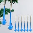 thumbnail image 4 of Christmas Decorations Teardrop Pendant Blue - Christmas Decorations Large Home Decoration Christmas Tree Teardrop Pendant New Pendant - 6X Teardrop Pendants, 4 of 4