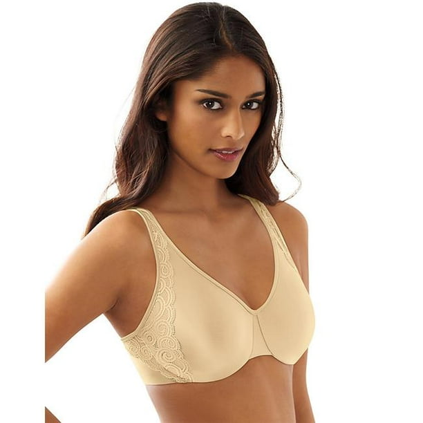 Bali Womens Passion for Comfort Side Smoothing Minimizer Bra, 34DD, Nude 