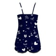 thumbnail image 6 of Womens Pajama Set Casual Valentine'S Day V Neck Print 2 Piece Set Women Sleepwear,Navy,XL, 6 of 6