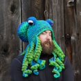 thumbnail image 1 of ER Gorro de pulpo tejido a mano para adulto en Europa y América con forma de pulpo (azul) oso de fresa Electrónica, 1 of 5