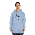 thumbnail image 4 of Effete Feline Claw Marks Scratch Unisex College Hoodie, 4 of 4
