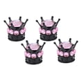 thumbnail image 3 of Pack de 4 tapones de válvulas para neumáticos, cubierta cromada brillante para ruedas de coche - Rosado, 3 of 5