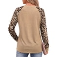 thumbnail image 4 of Fantaslook Women Long Sleeve Shirts Color Block Casual Tops Crewneck Fashion Fall Clothes, 4 of 8
