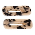 thumbnail image 3 of 2 Pcs Barrettes Léopard pour Femmes Design Carré pour Stylisme et Tenue, 3 of 8