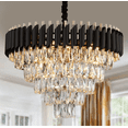 thumbnail image 2 of Us Standard Upgraded Black Gold Crystal Chandelier Crystal + Aluminum, E12 Lamp Holder (Excluding Light Source), 0.9M Hanging Chain, With Velvet, 2 of 2
