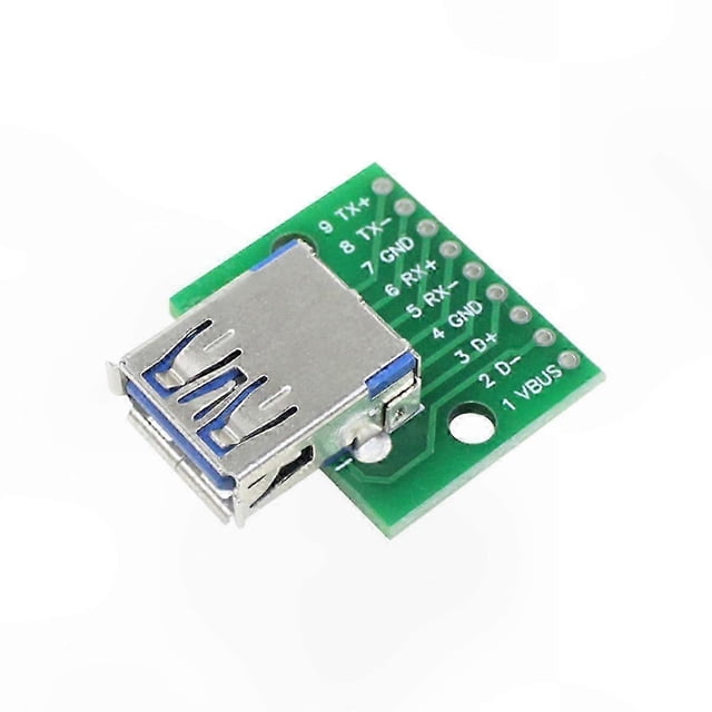 USB 3.0 Female to DIP Pin Test Board Adapter Module for Power Connection and Signal Testing