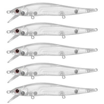 FREE FISHER Unpainted Jerkbait Fishing Lure Blanks with Eyes Blank Minnow Walleye Hard Lures Baits for Trout Bass Carp