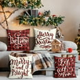 thumbnail image 6 of Christmas Decorations Christmas Pillow Covers 18x18 Inches Set of 4 Farmhouse Buffalo Plaid Black and Red Throw Pillow Case Winter Holiday Christmas Decor Home Sofa Couch Cushion Indoor Decorations, 6 of 6