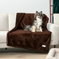 thumbnail image 3 of PetAmi Waterproof Dog Blanket for Medium Large Dog Puppy Cat Throw for Couch Cover Leakproof Protection, Sherpa Fleece, Reversible Soft Washable 60x40 Brown Brown, 3 of 9
