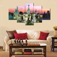 thumbnail image 3 of TISHIRON 5PCS Framed Canvas Wall Art Set,60"x32" Kremlin and St Basil's Cathedral Canvas Art Decor, 3 of 7