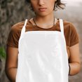 thumbnail image 1 of HONMEET 4Pcs Waterproof Cooking Aprons White Adjustable Oil Resistant PVC Fabric Apron for Home Kitchen, 1 of 8