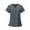 Dark Gray, variant on Women's V-Neck Scrub Top with Short Sleeves, Comfortable Medical Uniform with Pockets, Ideal for Nurses and Healthcare Professionals Black L