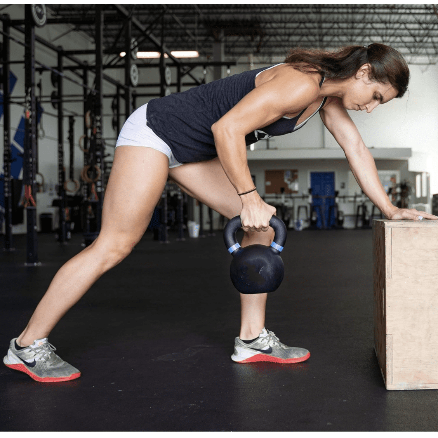 Premium Cast Iron Kettlebells Powder Coated Kettle Bell Weights - Includes LB and KG Weight