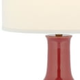thumbnail image 4 of SAFAVIEH Red 28 in. Glam Gold Ceramic Table Lamp with Off-white 100% Cotton Shade, 4 of 6