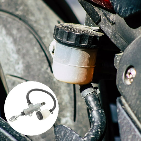 OUNONA Rear Master Cylinder Bike Gas Cylinders Silver Plastic in Hydraulic System 1Pack