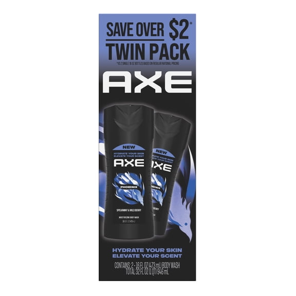 AXE Moisturizing Body Wash Phoenix Paraben-Free & Sulfate-Free, 16 fl oz Twin