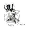 thumbnail image 3 of (Grande, negro, versión pintada) cocina vajilla drenaje rack de almacenamiento, cuchillo, tenedor y cuchara caja de almacenamiento, 3 of 8