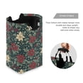 thumbnail image 3 of Yayeee Freestanding Laundry Hamper with Handle Collapsible Large Storage Basket for Clothes, Christmas Holly Leaves, 3 of 7
