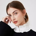 thumbnail image 3 of Adjustable Ruffle Collar Accessory Lace Trim Layered Design, 3 of 20