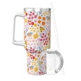 thumbnail image 2 of Pofeuu Colorful Floral Print 40oz Ice Bully With Handle And Straw Stainless Steel Vacuum Insulated Cup And 2 In 1 Straw Lid, 2 of 8