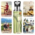 thumbnail image 7 of Yayeee 20oz Insulated Water Bottle Double Wall Stainless Steel with Flip Straw Lid, Light Green Martini, 7 of 7
