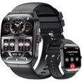 thumbnail image 1 of wonima11 Smart Watch for Men Women, Fitness Tracker for Android/iOS, 1.95" AMOLED Screen Smartwatches with Weather Forecast, Blood Oxygen Monitor, Calls and Messages, Heart Rate(2 Watch Bands) (Black), 1 of 1