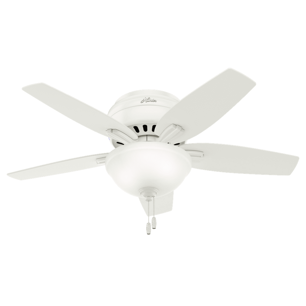 Hunter 42" Newsome Fresh White Ceiling Fan with Light Kit and Pull