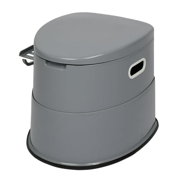 Portable Emergency Toilet , Non-Slip, Odorless, Leak-Proof, For Camping, Outdoors, Grey