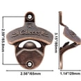 thumbnail image 4 of HAIICEN Cheers Bottle Opener Wall Mounted Rustic Copper Screw on Beer Cap Opener for Kitchen Decoration (Pack of 3), 4 of 4