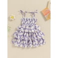 thumbnail image 2 of Bagilaanoe Toddler Baby Girl Summer Dress Daisy Print Sleeveless A-line Dresses 6M 9M 12M 18M 24M 3T Kids Casual Swing Sundress, 2 of 7