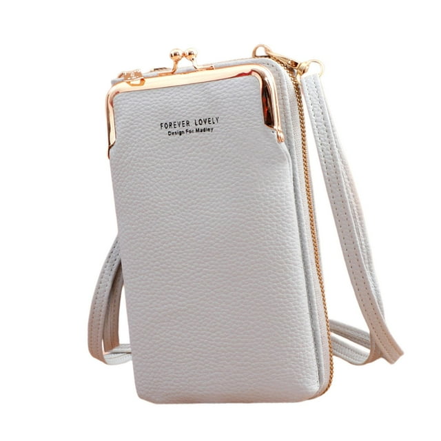TISHITA Sac à Bandoulière pour Cellulaire Sac à Bandoulière pour Femmes Filles avec Sangle Réglable Gris