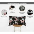 thumbnail image 3 of Vargottam Lumbar Pillow Cover - Decorative Pillow Covers24x12 Inches,PrintedWhite & BlackThemePillowcase, DecorativeLumbarCushionCovers, 3 of 4