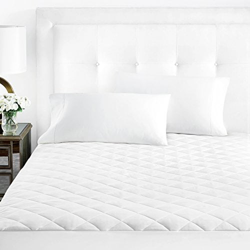 Sleep Restoration Fitted Microfiber Mattress Pad Cover Plush Quilted