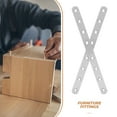 thumbnail image 6 of 2 Pcs Furniture Connector Flat Steel Plate Metal Bracket Flat Joining Connector Flat Plate Straight Bracket, 6 of 6