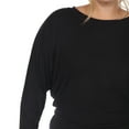 thumbnail image 5 of White Mark Women's Plus Size Banded Dolman Top, 5 of 6