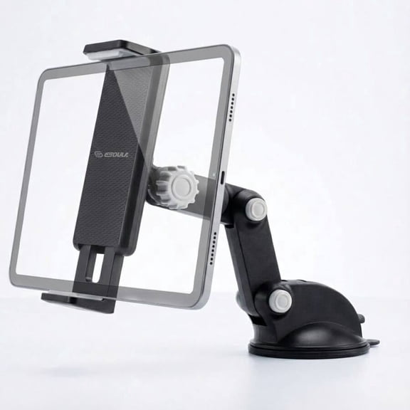 Esoulk Car Tablet Mount Holder, Windshield & Dashboard Suction Mount, 360° Rotating for iPad, Tablet & Smartphone